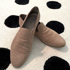 Zara Brown Herringbone Loafers